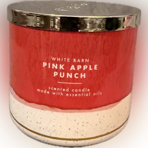 🩷🍎WHITE BARN🩷🍎Pink Apple Punch 3-Wick Candle/NWT - Picture 3 of 6